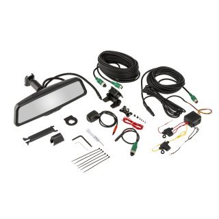 DVR MIRROR REVERSE CAMERA KIT - 9.66\" MIRROR & 1080P CAMERAS