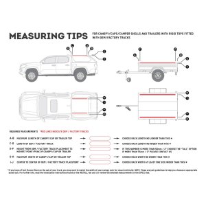 Truck Canopy or Trailer with OEM Track Slimline II Rack Kit / 1165mm(W) X 1358mm(L)