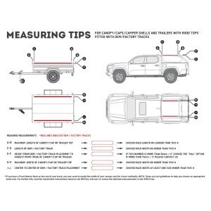 Truck Canopy or Trailer with OEM Track Slimline II Rack Kit / Tall / 1345mm(W) X 2368mm(L)