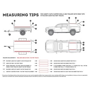 Truck Canopy or Trailer with OEM Track Slimline II Rack Kit / Tall / 1475mm(W) X 1964mm(L)