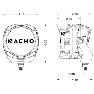 QUATRO AMBER SAE COMBO BEAM, W\/ AMBER LENS