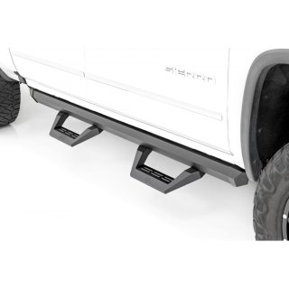 Side steps adjustable aluminium Rough Country  SRX2 Crew Cab