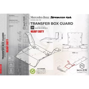 Aluminium Transfer Box Skid Plate Heavy Duty MAER