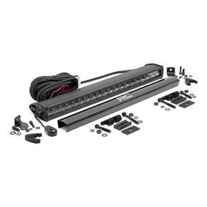 LED light bar 20" single row spot Rough Country Black Series