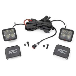 Square Cree LED lights 2" flood beam Rough Country Spectrum