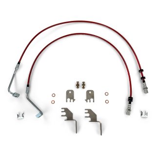 Front HD brake lines kit 36" Clayton Lift 0-5" single piston caliper