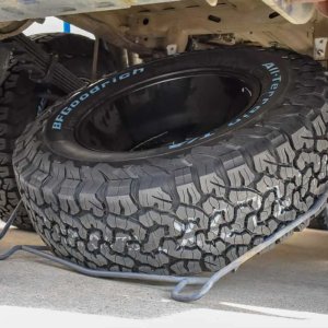 Oversized spare tyre basket brackets Agile Offroad