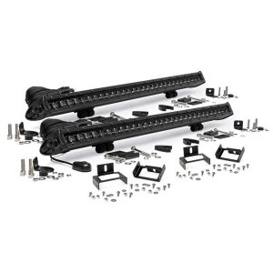 LED light bars 30" dual row for grille spot Rough Country Black Series