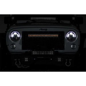 LED light bar 20" dual row amber DRL spot/flood Rough Country