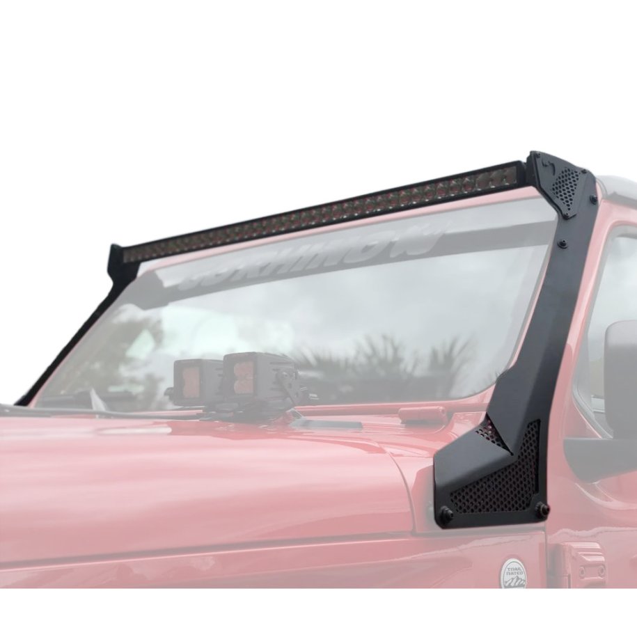 LED light bar 50 " dual row with windshield light mount bracket Go Rhino