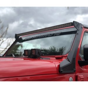 LED light bar 50 " dual row with windshield light mount bracket Go Rhino