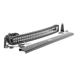 LED light bar 30" dual row curved spot/flood Rough Country Black Series