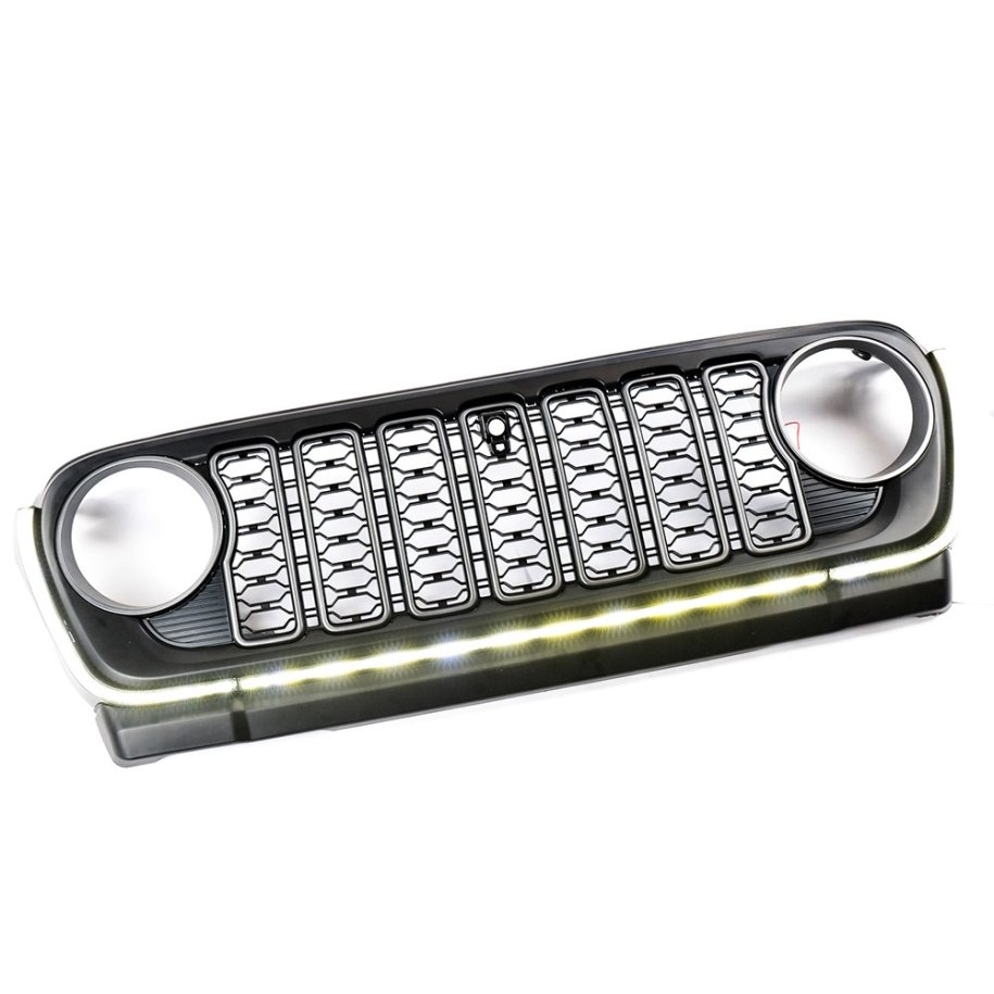Grille with LED lights and camera hole OFD