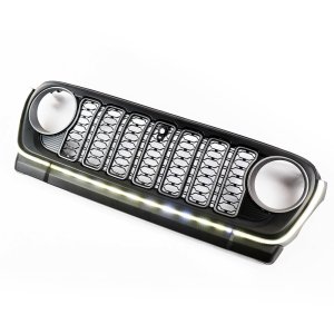Grille with LED lights and camera hole OFD