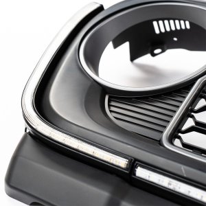 Grille with LED lights and camera hole OFD