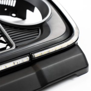 Grille with LED lights and camera hole OFD