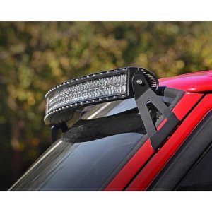 Upper windshield LED curved light bar 50" mounts Rough Country