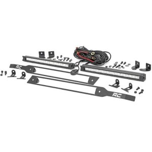 LED light bars 10" dual row flood Rough Country Black Series